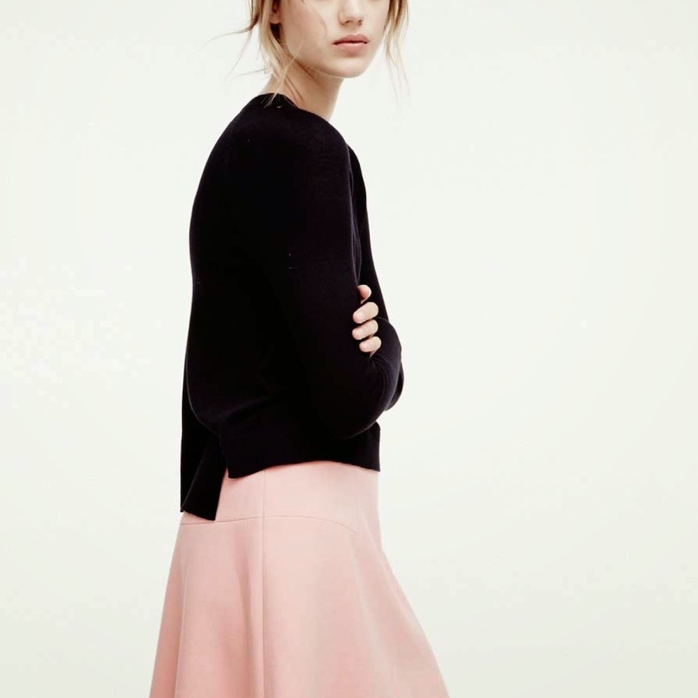Loft Coral Scalloped Laser Cut Floral Skirt